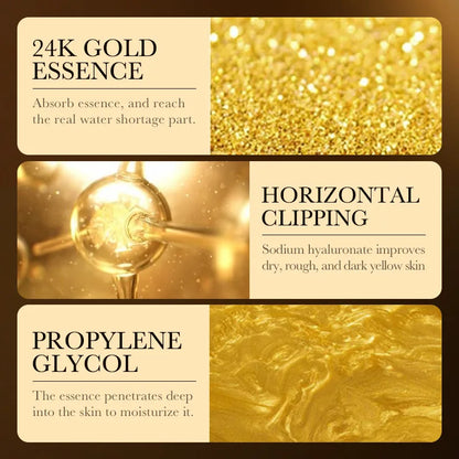 30Ml 24K Gold Face Essence Hyaluronic Acid Repair Serum Moisturizing and Softening Your Face Skin to Make You Shine and Beauty